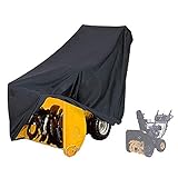 Snow Blower Cover, 600D Heavy Duty Waterproof Breathable Oxford Fabric Snow Thrower Cover, Universal Size for Most Electric Two-Stage Snow Blowers, Indoor/Outdoor (65' L x 33' W x 45' H) - Black