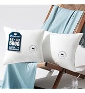 Phantoscope 18x18 Outdoor Pillow Inserts - Pack of 2 Waterproof Couch Throw Pillows, Cushion Sham...