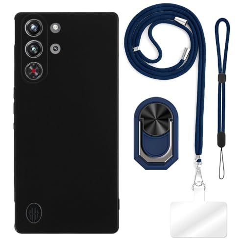 ESACMOT [4 in 1] P[X ZTE Nubia Red Magic 10 Pro Plus Ƃ̌݊AXgbvAXgohAOtAϏՌیJo[spZbg (u[Zbg)