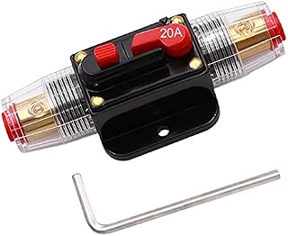 smseace 100A Manual Reset circuit breaker Auto Car Marine Boat Motor Audio Inline Fuse Waterproof Protect electrical equipment Multiple current options circuit breaker 5i-958Q-100A