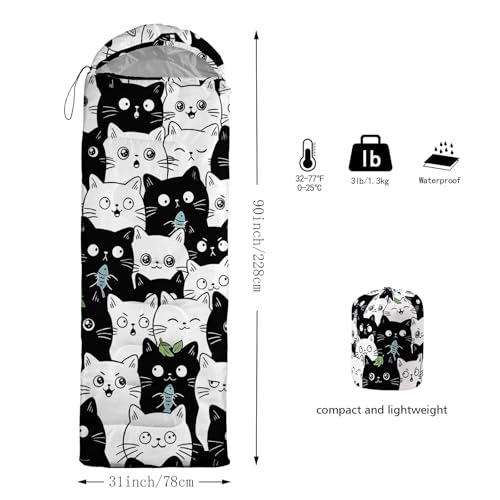 Image of QOOMO Camping Sleeping Bags,3 Season Warm & Cool Weather,Lightweight,Waterproof Sleeping Bags for Adults & Kids,Traveling,and Outdoors,Camping Gear Equipment
