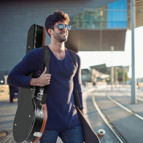 Image of Ktaxon Electric Guitar Case, 42-Inch Hard Case W /Lock Latch Diamond Black