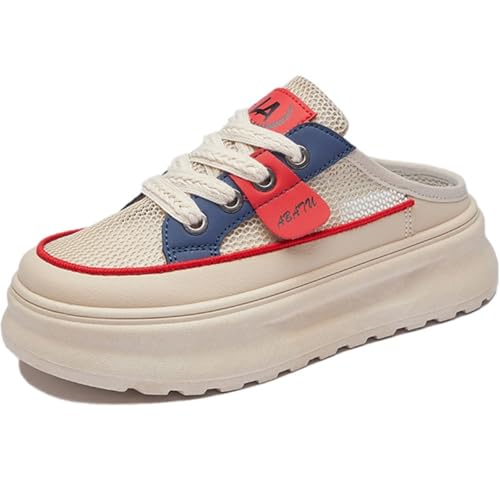 Y2k Platform Chunky Sneakers Retro Mesh Breathable Aesthetic Slip-on Walking Shoes for Women's Summer Casual Outfit