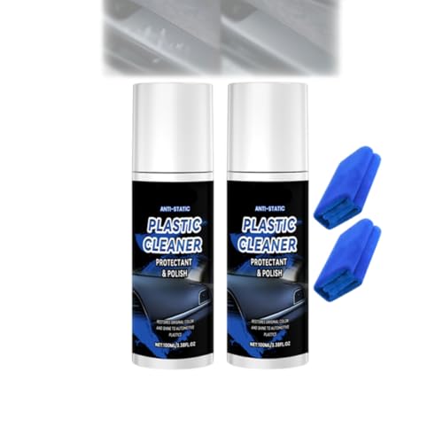 Limpiador y abrillantador Multifuncional para Interiores de Coche, Limpiador y abrillantador de plásticos Multifuncional para Interiores de Coche. (2PCS)