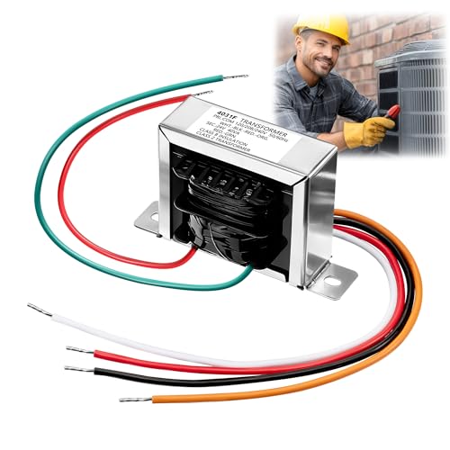 Gulfmew 24V 40VA Control Transformer, Primary 120, 208, 240V Secondary, 24V Transformer with Foot Mount for HVAC Furnace Multi Tap