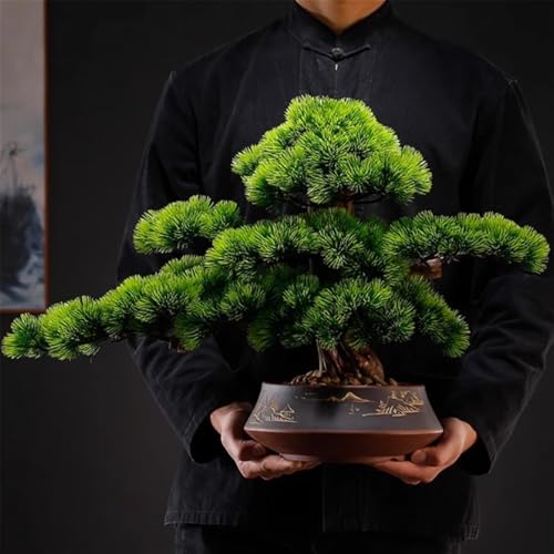 Plantas falsas de pino zen para decoración de hotel y entrada de escritorio 6