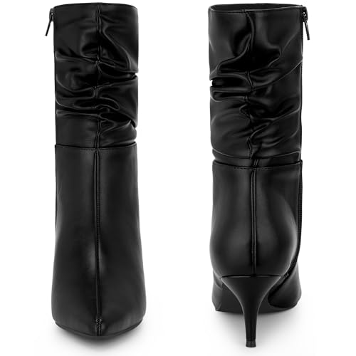 Perphy Pointed Toe Slouch Kitten Heel Boot Mid-Calf Boots for Women2