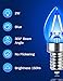 DORESshop C7 LED Bulb, C7 Blue Mini Candelabra LED Bulb,Clear Glass Cover, No Dimmable 2W (20W Equivalent), E12 Candle Base, 200Lumens, Suitable for Front Porch, Christmas, Home Decorative, 4Pack