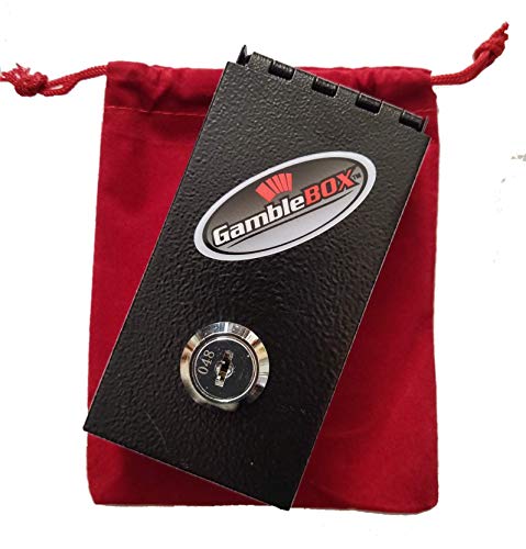 Original USA Gamblebox Gambling Personal Pocket Cash Drop Lock Box Safe Wallet With Red Velvet Carrying Bag - image 1