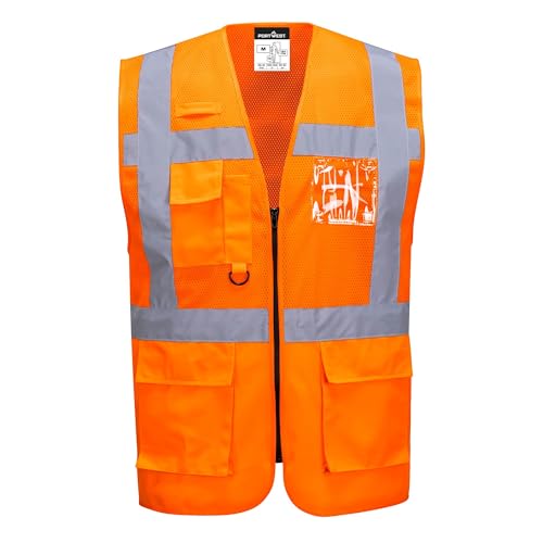 Portwest MADRID MESH AIR EXEKUTIV WESTE, Größe: L, Farbe: Orange, C496ORRL
