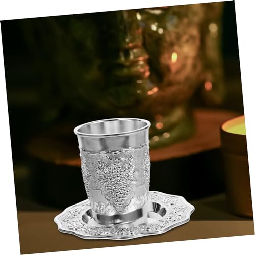 Ensemble de tasses de Shabbat en zinc Cabilock pour bénédiction