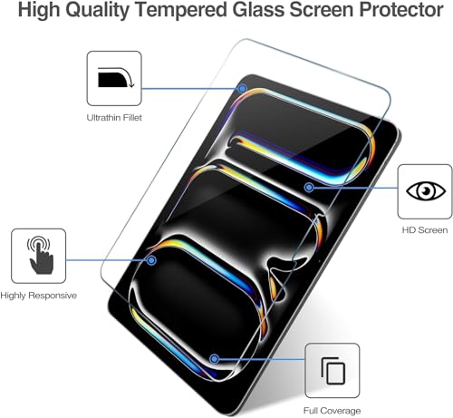 Image of VERTUS Premium Tempered Glass Screen Protector for Apple iPad Pro 13 M4 (7th Gen. 2024) with Anti-Scratch & Smudge Proof Coating