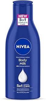 NIVEA Nourishing Body Milk 120ml Body Lotion with Deep Moisture Serum | 48 H Moisturization | With 2X Almond Oil | Smooth and Healthy Looking Skin |For Very Dry Skin