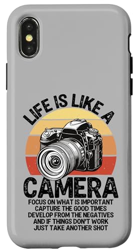Life Is Like A Camera �J�����}�� �ʔ��� �X�}�z�P�[�X iPhone X/XS �p