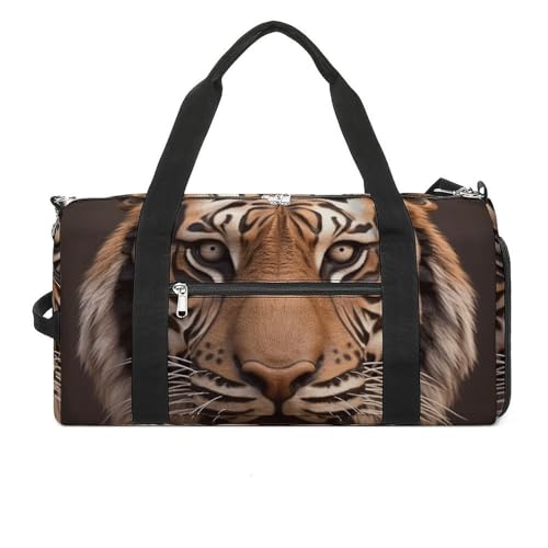 Sac de sport tête de tigre élégant idéal pour le voyage et le fitness