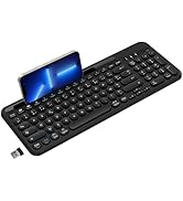 cimetech Clavier sans Fil, Clavier Bluetooth 5.1 AZERTY avec USB 2.4G de Double Mode avec Support...
