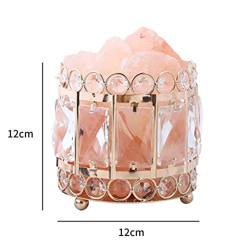 Wreverw Natural Himalayan Pink Salt Lamp, Crystal Salt Rock Lamp Night Light With (Ul Certified) Brightness Control Dimmer Switch,Metal Base & Salt Lamps Bulb,4.6 Lbs #TOP1