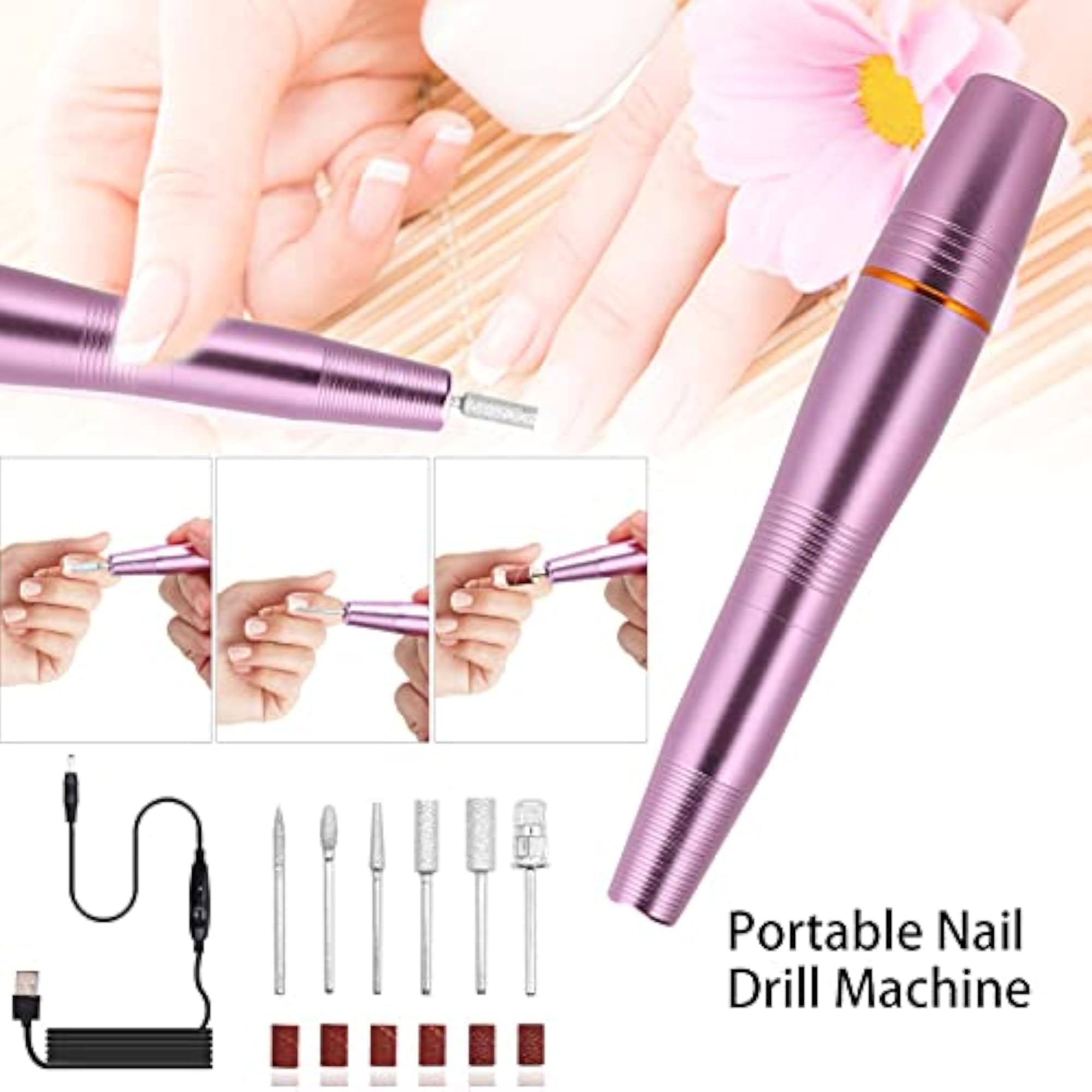 Nail Drill Machine, Portable Nail Art Drill