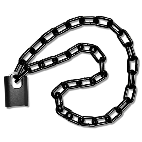 Heavy Duty Combination Lock with Chain,47 inch Long,8mm Thick ，Safety Chain Locks with Code,Padlock with Chain for Motorcycles, Bicycle, Door, Gate, Fence,Warehouses, Garage(Lock and Chain)