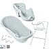 Bañera de bebé con marco y asiento de baño - Diferentes juegos para bebés con bañera para bebés + soporte + desagüe + asiento de baño. Tüv Rheinland probado!