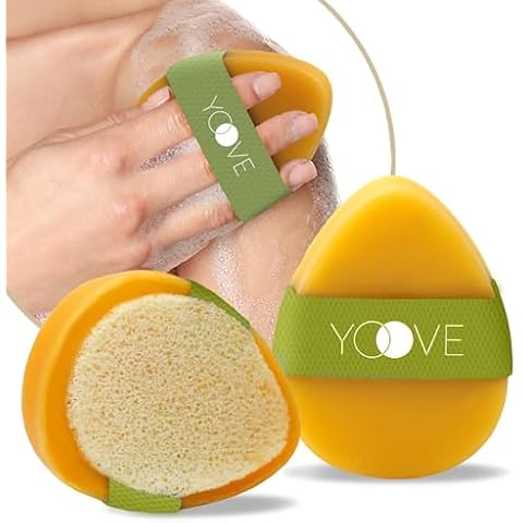 Yoove 3-Pack Turmeric And Kojic Acid Soap with Exfoliating Scrubber, Elastic Grip, Teardrop Shape - Gentle Cleanser Soap Bar from Natural Ingredients, Clear Dark Spots And Acne for Radiant Even Skin. Cover