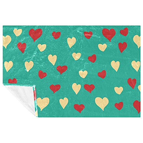 Couverture douce motif cœur plaid chaleureux pour soirées canapé - 2