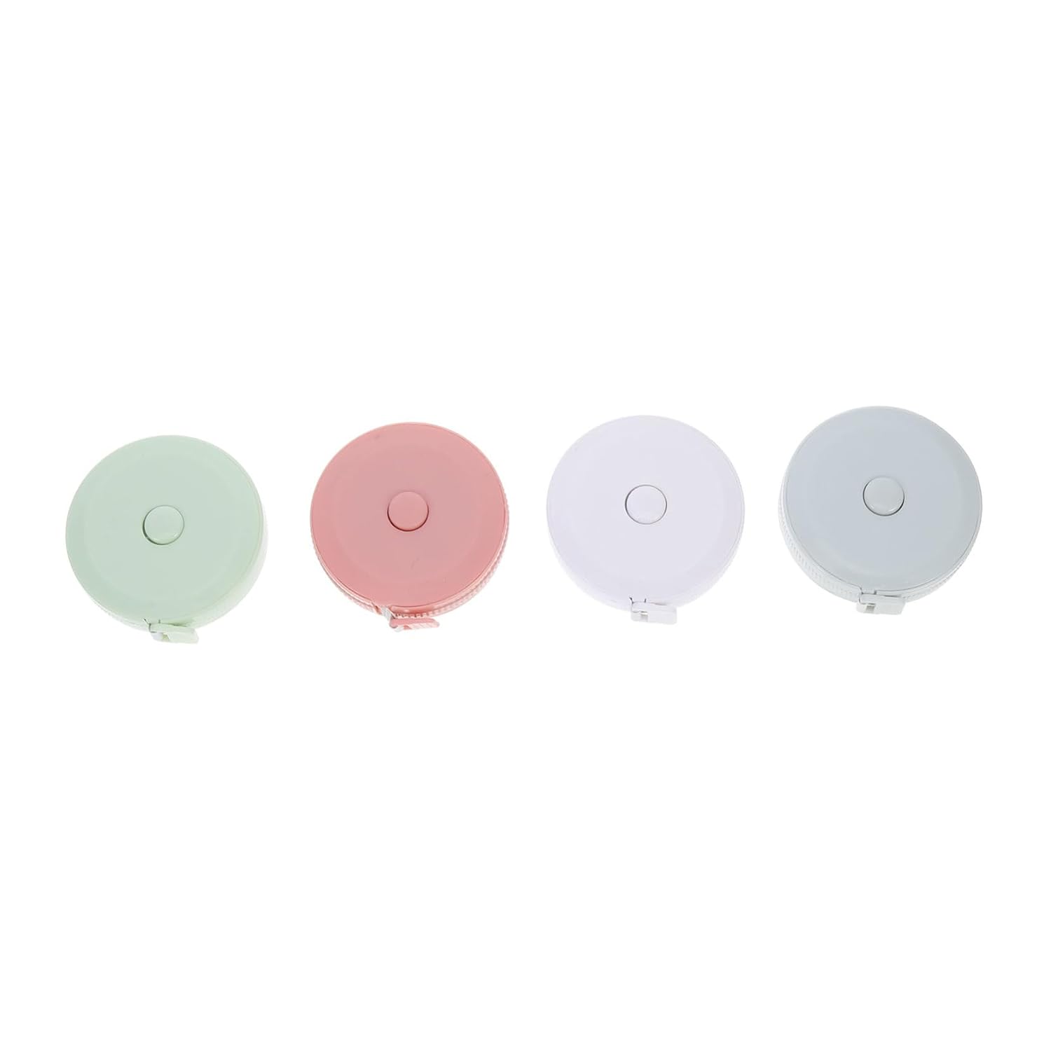 4Pcs Flexible Tape Measure Retractable Tailor Measuring Tape for Sewing Body Measurement Compact with Scale White Pink Blue Green