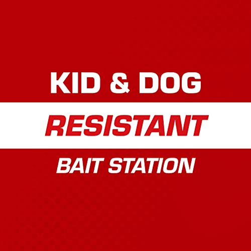 Tomcat Mouse Killer, Child & Dog Resistant, Refillable Station - Weather-Resistant Indoor/Outdoor Bait Station with Clear Monitoring Lid, 1 Station and 4 Bait Blocks