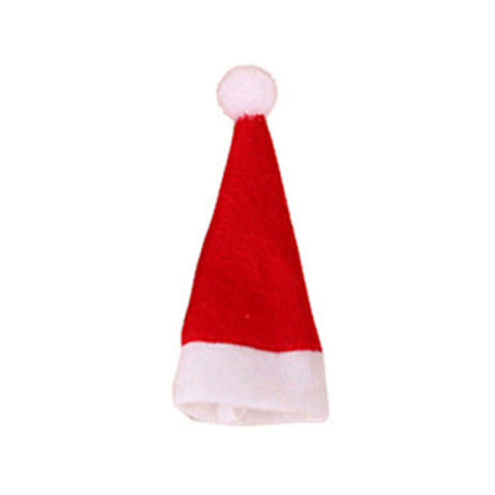 Maxtonser Christmas Santa Hat 10 Pcs Lollipop Cap Bottle Candy Cover for Fashion Festival Party Decorations Crafts
