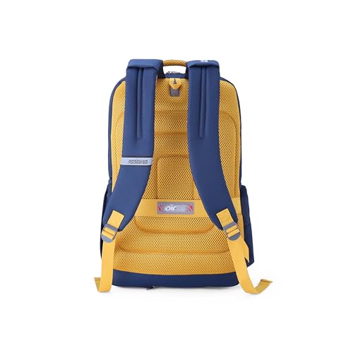 Image of American Tourister Brett 4.0 | 31 Ltrs | 3 Compartments | Bottle Pocket | Ergonomic Padded Back Panel & Shoulder Straps | Laptop Backpack | 1 Year International Warranty | Blue Ink