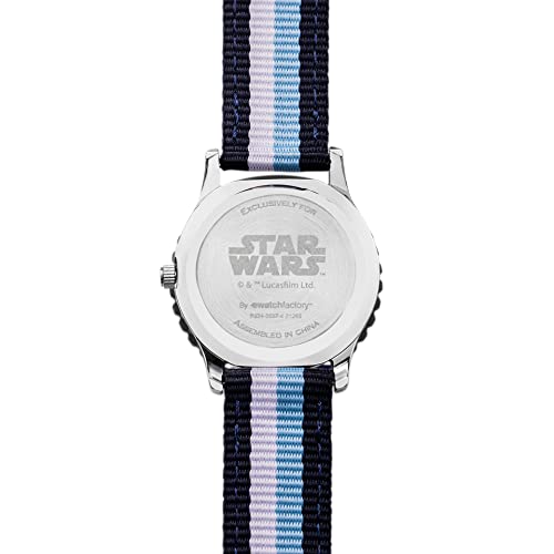 Image of STAR WARS Kids' Bezel Stainless Steel Time Teacher Analog Nylon Strap Watch