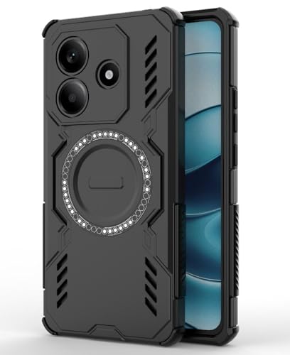 Image of Back Cover Case for Redmi Note 14 5G | 360 Protection Mobile Phone Case Mag-Safe | Camera Protection | Back Cover for Redmi Note14 5G / Redmi Note 14 5+G - Black TPU+PC