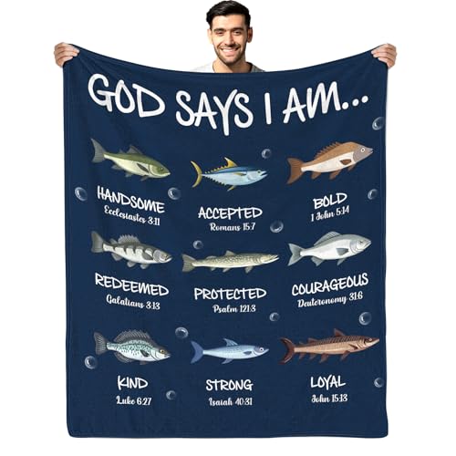 CIUGOIG Christian Fishing Gifts for Men, God Says i Am