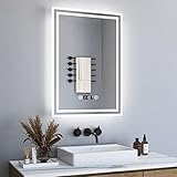Interruptor táctil independiente para antivaho: utiliza la función antivaho cuando sea necesario para ahorrar energía innecesaria. Te permite ver claramente en el baño sin tener que limpiar el espejo repetidamente.