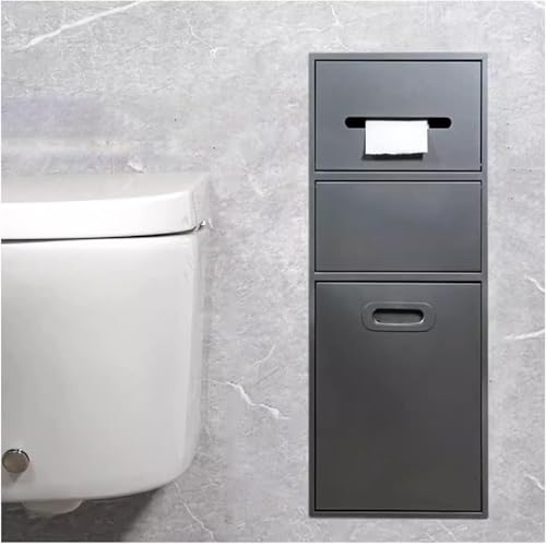Cabine de douche moderne acier inoxydable etanche grise avec rangement