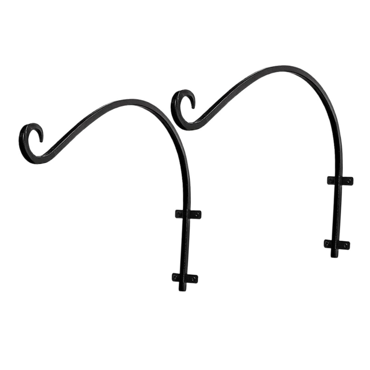 Sosoport Supporto a Muro in Ferro Nero per Fioriera Sospesa, Gancio Robusto per Vasi da Appendere per Giardini e Patii, Design Elegante e Resistente