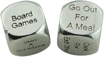 TIN Date Night Dice 10th Anniversary 100% Pure Tin - Create a Unique 10th Anniversary Date Night