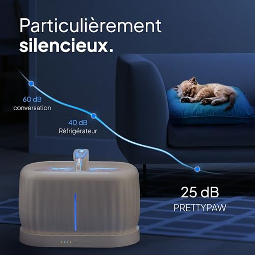 Fontaine à eau pour chat sans fil contre la stagnation de l'eau - 5