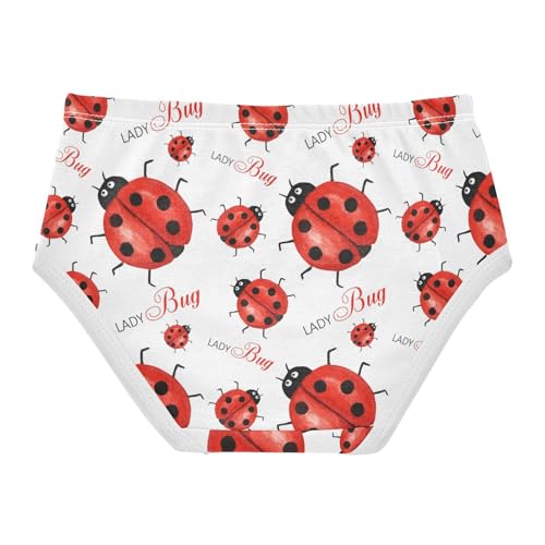 Wusikd Cartoon Insects Girls Underwear Cotton Ladybugs Girls Briefs Soft Toddler Underwear 4T Multi2