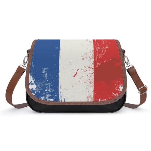 Sac à main pour femmes drapeau de la France en cuir de qualité