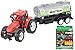 KandyToys 3-teiliges Kunststoff-Sattelzugmaschinen-Spielzeugspielset für landwirtschaftliche Fahrzeuge