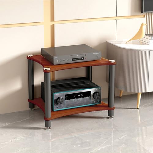Meuble multimédia AV de rangement d'angle élégant en teck noble