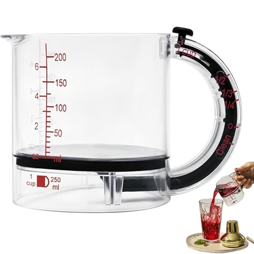 Vaso medidor ajustable 4 en 1 con raspador base miniatura 1