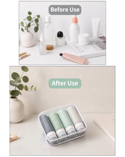 Image of Gemice Travel Bottles for Toiletries, Tsa Approved, Travel Size Containers, BPA Free Leak Proof Tubs Refillable Liquid Accessories for Cometic Shampoo and Lotion Soap