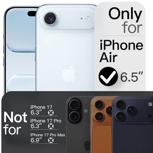 Image of JETech Slim Case for iPhone Air, Ultra-Thin Lightweight Minimalist Phone Cover with Camera Lens Protection, Matte Anti-Fingerprint Finish, 6.5-Inch Display (Sky Blue)