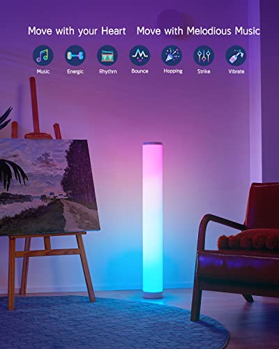 Maksone Floor Lamp, Rgbwic Color Changing Corner Lamp, Led Smart Light With Wi-Fi App And Remote Control, Modern Floor Light With Diy Mode, Music Sync, Standing Lamp For Living Room, Bedroom (1 Pack) #TOP2