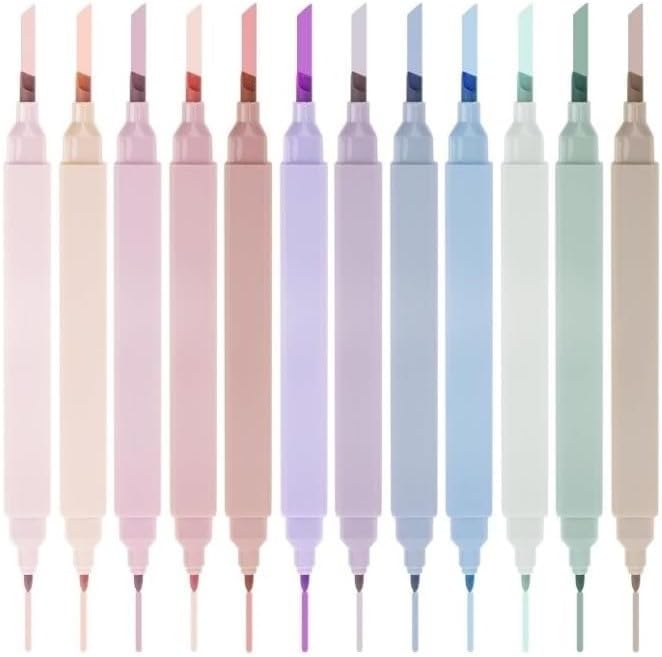 Pastel Bible Highlighters, 12 Pack Dual Tip Highlighters, No Bleed Highlighters for Bible Study, Journaling, Notes, School and Office, Assorted Soft Colors thumbnail