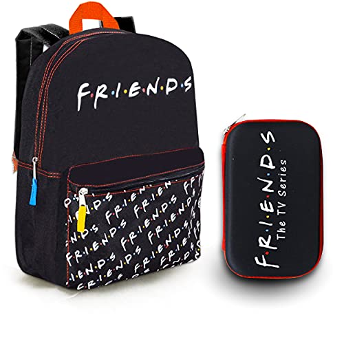 Friends Pencil Holder and Friends Backpack Bundle ~ Friends School Supplies for Kids, Teens, Adults | Friends Pencil Container (Friends School Bag)