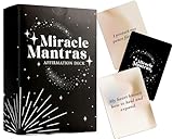 Miracle Mantras Affirmation Deck, Mindfulness Affirmation Cards for Women & Men, 62 Daily Positive Motivation Self-Love Cards, Miracle Mantras Gift for Friend, Sister, Coworkers, Employee Gifts