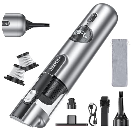 JZOOM Car Vacuum Portable Cordless, Mini Handheld Vacuum with 18000pa Suction Power, 2-in-1 Air...